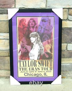 Affiche encadrée de la tournée Taylor Swift 2023 Eras à Chicago CP05