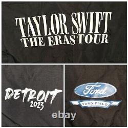 Manteau coupe-vent rare de l'équipe de production de la marchandise de la tournée des ères de Taylor Swift à Détroit