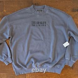 NWT Le Tour des Époques Sweat-shirt à col rond bleu Taylor Swift Merch en taille moyenne