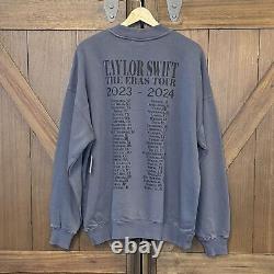 NWT Le Tour des Époques Sweat-shirt à col rond bleu Taylor Swift Merch en taille moyenne