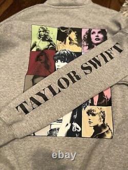 Nouveau pull à fermeture éclair unisexe gris chiné de la tournée des ères 2023 de Taylor Swift + bracelets
