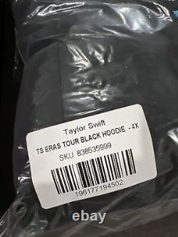 Official Taylor Swift Eras Tour Black Hoodie 4XL XXXXL Concert Brand New <br/>

	Traduction en français : Sweat à capuche noir officiel Taylor Swift Eras Tour 4XL XXXXL tout neuf