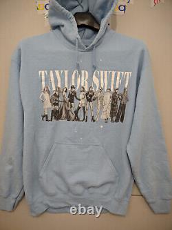 Pull à capuche bleu taille adulte moyen pour le tour 'Midnight Eras' de Taylor Swift