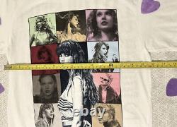 RARE Taylor Swift The Eras Tour 2023 T-shirt Blanc Article Officiel de la Tournée XS