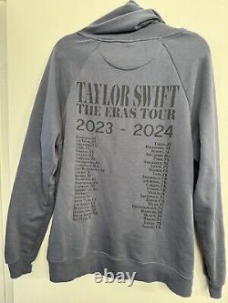 Taylor Swift Eras International Tour Blue-Grey Hoodie Taille S NWT Marchandise Officielle