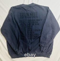 Taylor Swift Eras Tour 2023 Marchandise officielle Sweat-shirt col rond bleu-gris M avec sac