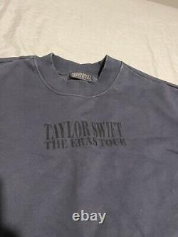 Taylor Swift Eras Tour 2023 Merchandise officielle Pull à col rond bleu Taille M (#2) & Sac NEUF