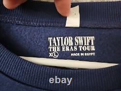 Taylor Swift Eras Tour 2023 Sweatshirt officiel Bleu Col ras du cou XL Extra Large