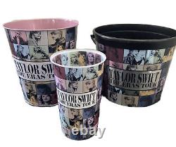 Taylor Swift Eras Tour Ensemble de seau à popcorn AMC Tin Cup. NEUF