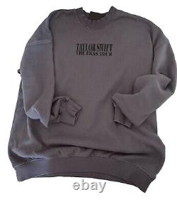 Taylor Swift Eras Tour Sweat à col rond bleu avec dates internationales - Marchandise officielle de la tournée en taille M