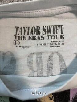 Taylor Swift La Tournée des Ères 2023 T-shirt Blanc Exclusif Taille L Merch Officiel