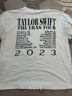 Taylor Swift La Tournée des Ères 2023 T-shirt Blanc Exclusif Taille L Merch Officiel