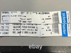 Taylor Swift La tournée des époques Carte d'échange de billets Chicago Souvenir RARE No2/13