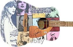Taylor Swift a signé la tournée Eras Custom Graphics Art Guitar Autographed Psa/dna Coa