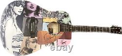 Taylor Swift a signé la tournée des ères de la guitare d'art personnalisée avec des graphismes, autographiée PSA/DNA 1/1