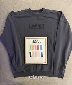 Tour des ères de Taylor Swift Sweat à col ras du cou bleu Taille 2XL Marchandises officielles de la tournée