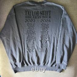 Tour des ères de Taylor Swift Sweat à col ras du cou bleu Taille 2XL Marchandises officielles de la tournée