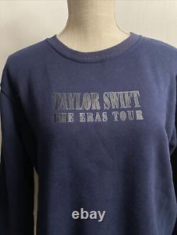 Tour des ères de Taylor Swift Sweat-shirt à col rond bleu marine Taille MEDIUM (NWOT)
