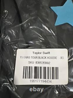 Tour officiel des ères de Taylor Swift Sweat à capuche noir extra petit tout neuf.